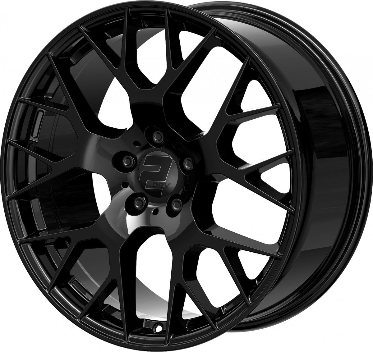 2DRV WH47 schwarz glänzend lackiert Alufelge 8x18 Zoll ET30 LK 5x112 ML66.6 – Bild 8