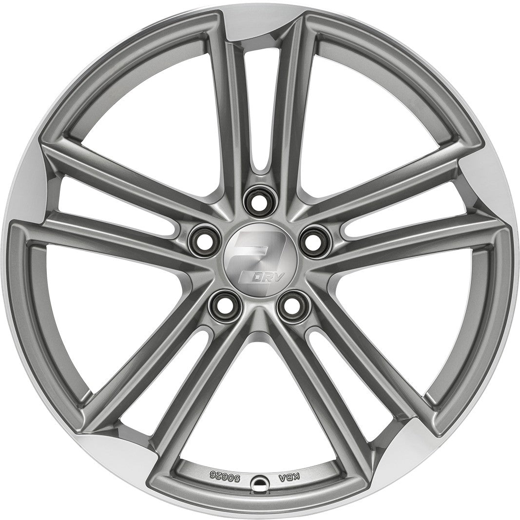 2DRV WH27 daytona grau hochglanzpoliert 8x18 ET25 - LK5/112 ML66.6