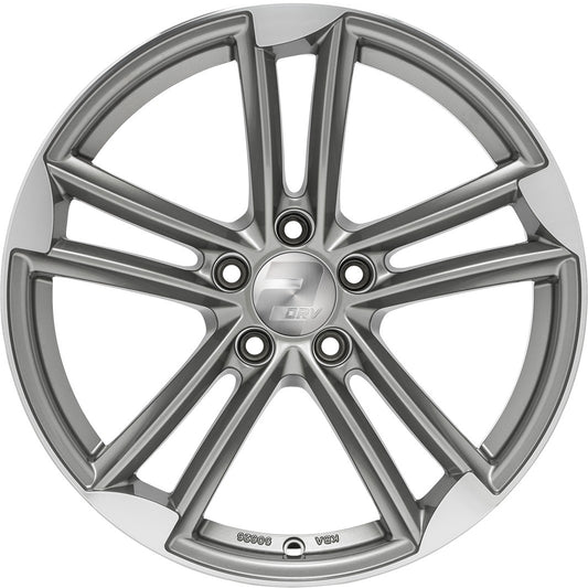 2DRV WH27 daytona grau hochglanzpoliert 8x18 ET35 - LK5/112 ML66.6