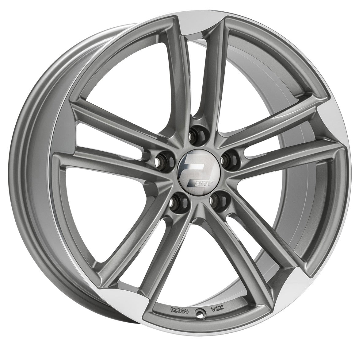 2DRV WH27 daytona grau hochglanzpoliert 8x18 ET45 - LK5/112 ML66.6