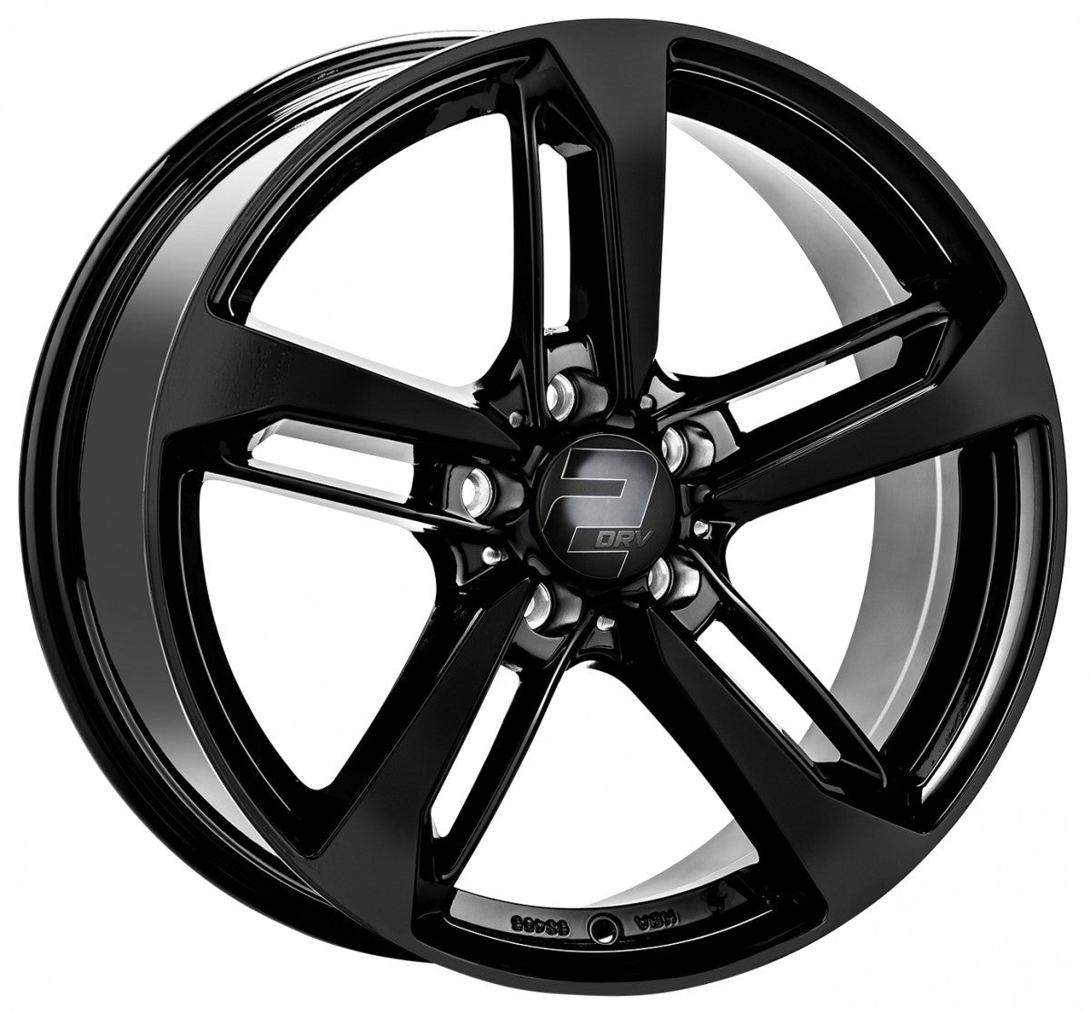 2DRV WH36 schwarz glänzend lackiert 8.5x19 ET30 - LK5/112 ML66.6