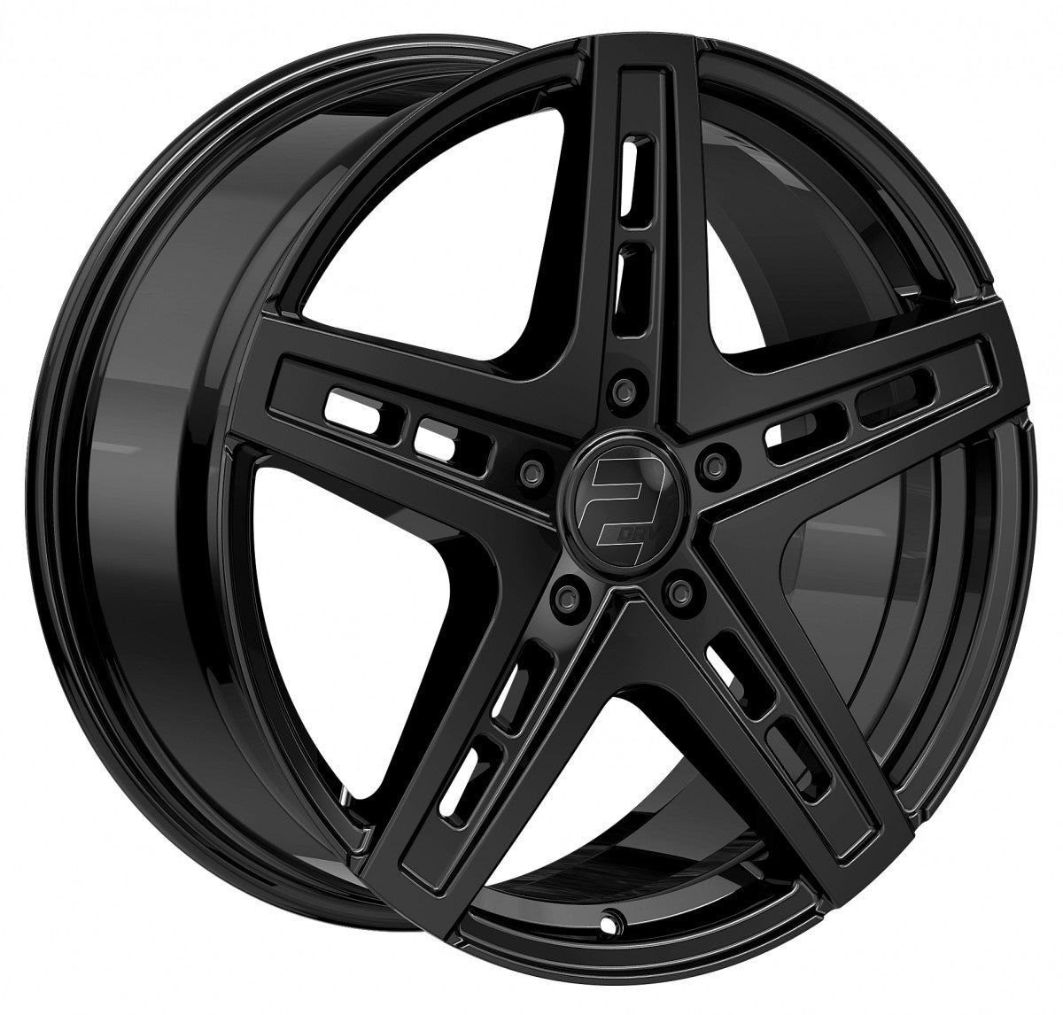 2DRV WH38 schwarz glänzend lackiert 9x20 ET54 - LK5/112 ML66.6