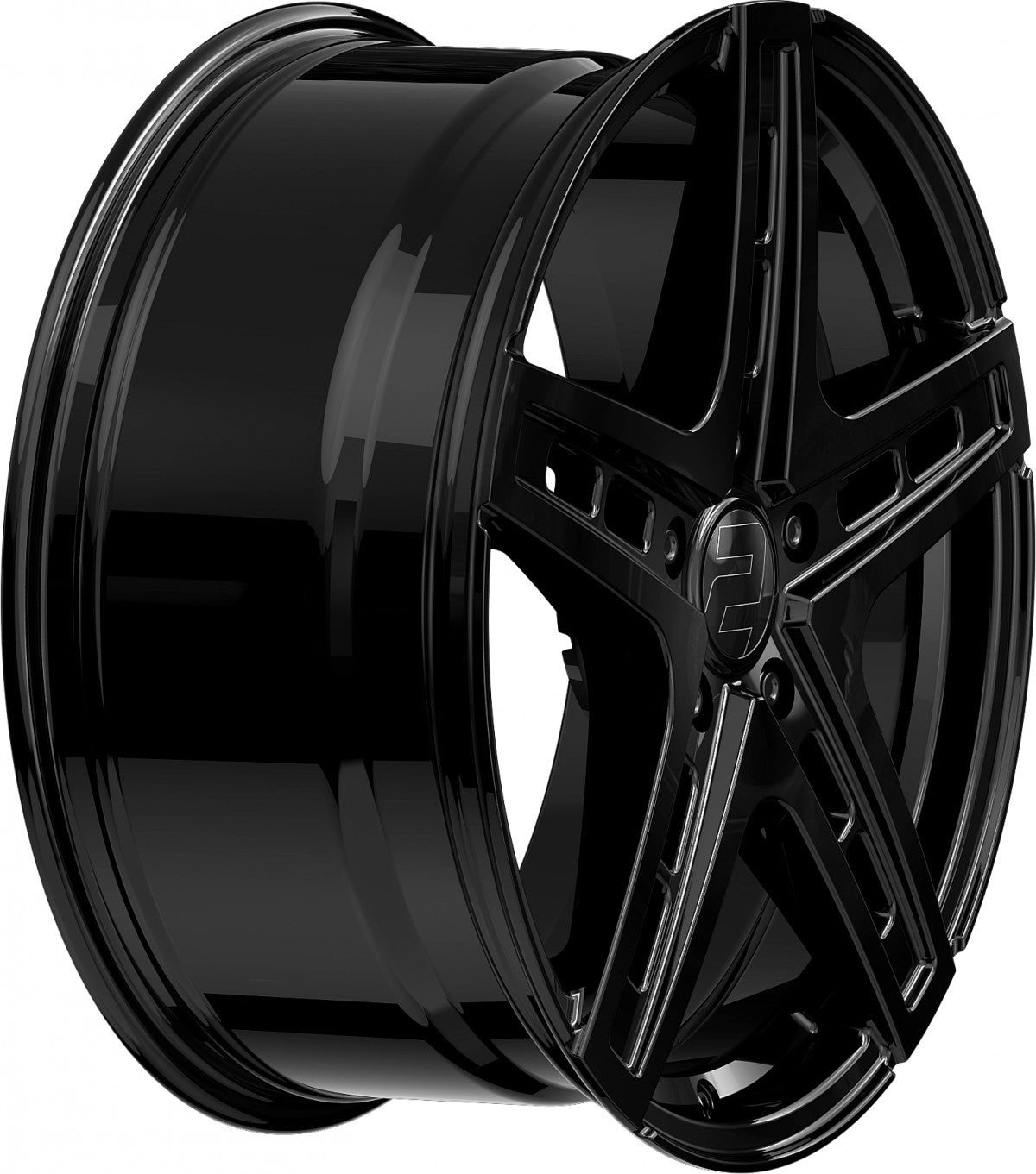 2DRV WH38 schwarz glänzend lackiert 9x20 ET42 - LK5/120 ML72.6