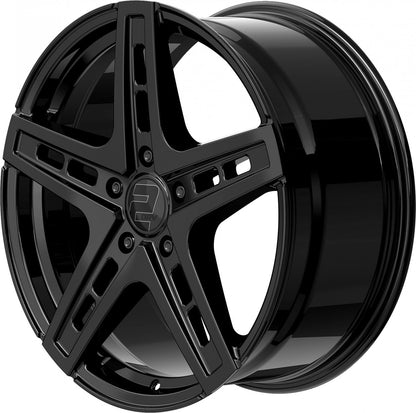 2DRV WH38 schwarz glänzend lackiert 9x20 ET42 - LK5/120 ML72.6