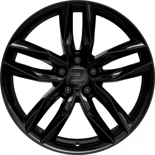 2DRV WH40 schwarz glänzend lackiert Alufelge 7.5x18 Zoll ET49 LK 5x112 ML66.6 – Bild 2