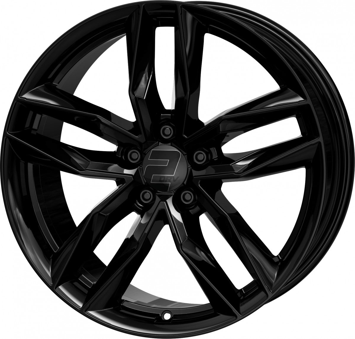 2DRV WH40 schwarz glänzend lackiert Alufelge 8x18 Zoll ET45 LK 5x112 ML66.6 – Bild 7