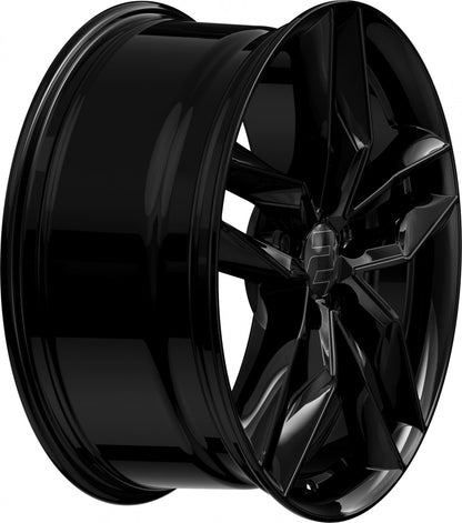 2DRV WH40 schwarz glänzend lackiert Alufelge 8x19 Zoll ET50 LK 5x112 ML57.1 – Bild 5