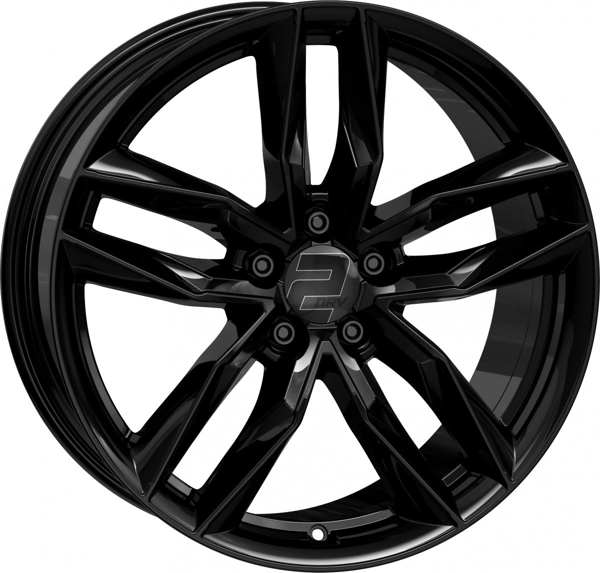 2DRV WH40 schwarz glänzend lackiert Alufelge 8x19 Zoll ET47 LK 5x112 ML66.6
