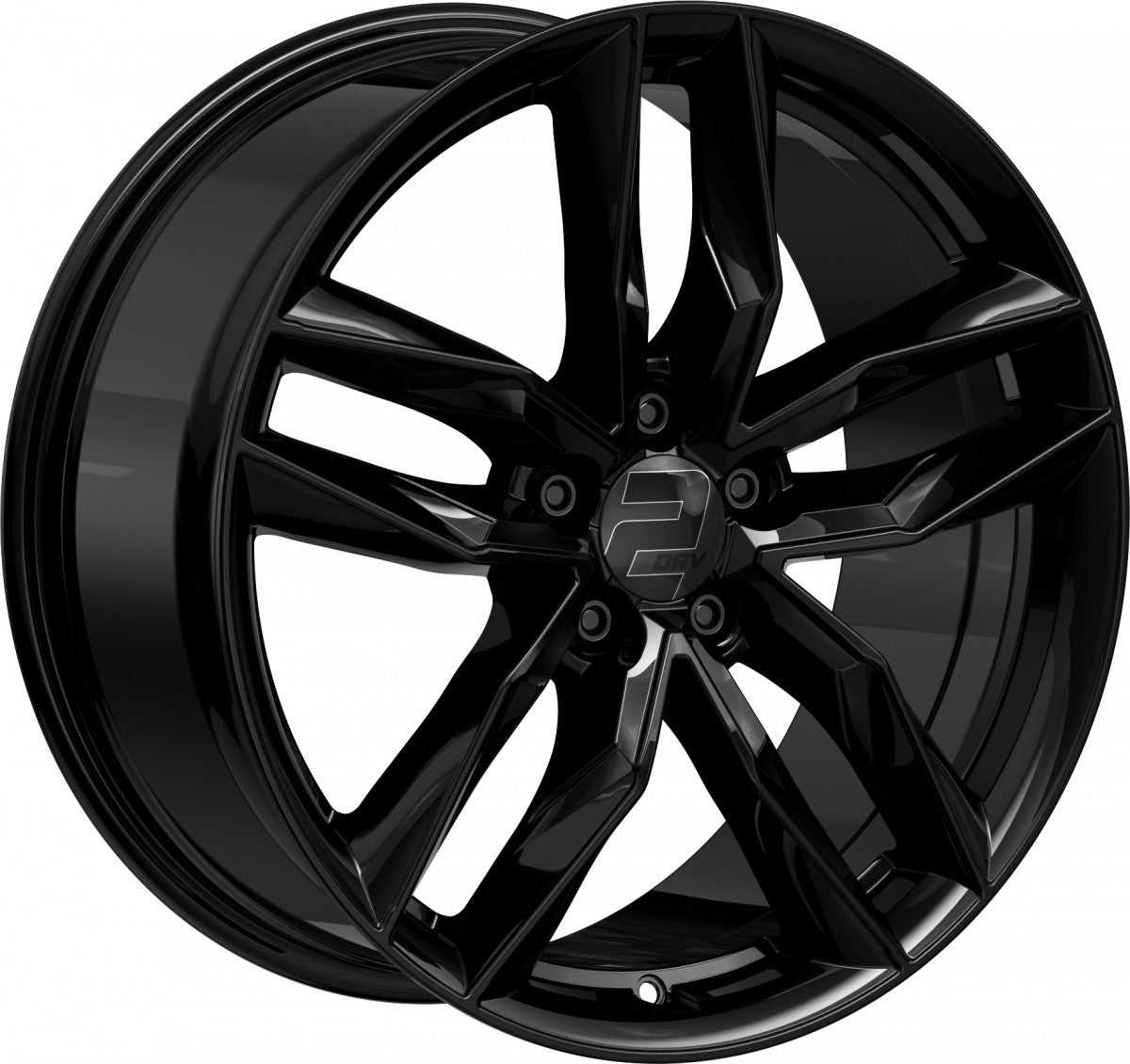 2DRV WH40 schwarz glänzend lackiert Alufelge 9x20 Zoll ET40 LK 5x112 ML66.6 – Bild 3