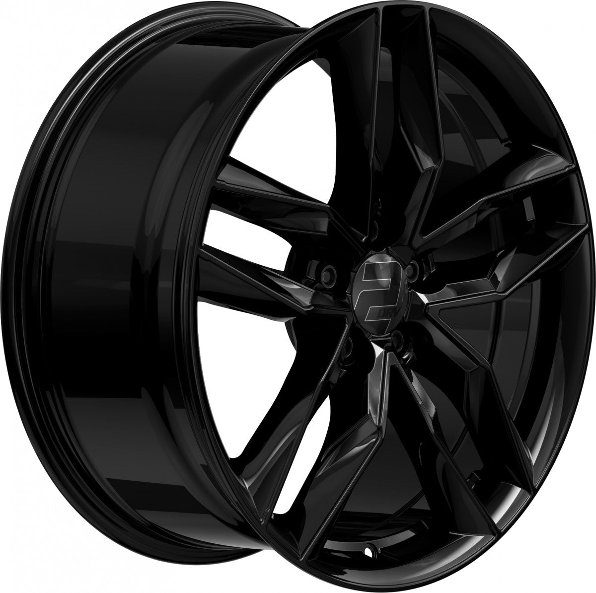 2DRV WH40 schwarz glänzend lackiert Alufelge 9x20 Zoll ET40 LK 5x112 ML66.6 – Bild 4