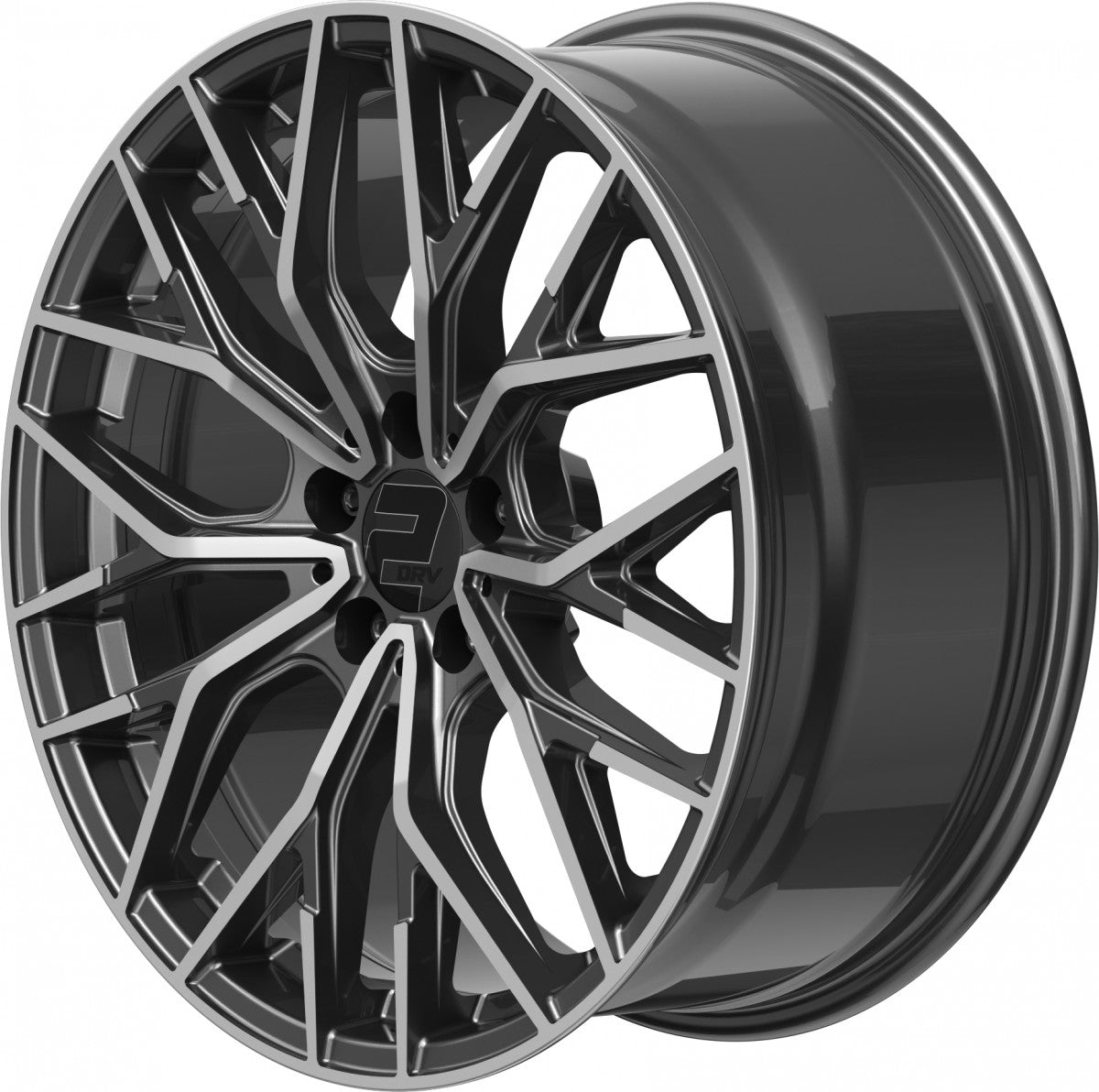 2DRV WH37 dark gunmetal poliert 8x18 ET40 - LK5/108 ML72.6