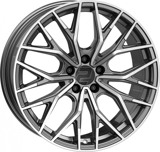 2DRV WH37 dark gunmetal poliert 8x18 ET40 - LK5/112 ML66.6