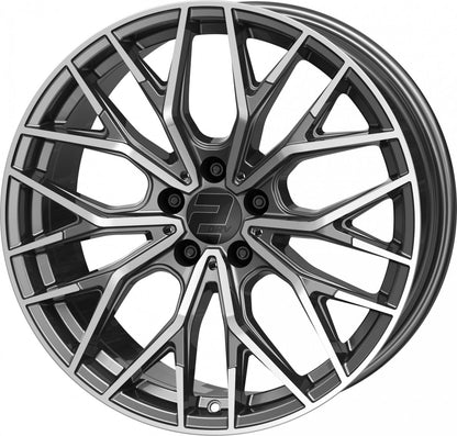 2DRV WH37 dark gunmetal poliert 8.5x19 ET40 - LK5/108 ML72.6