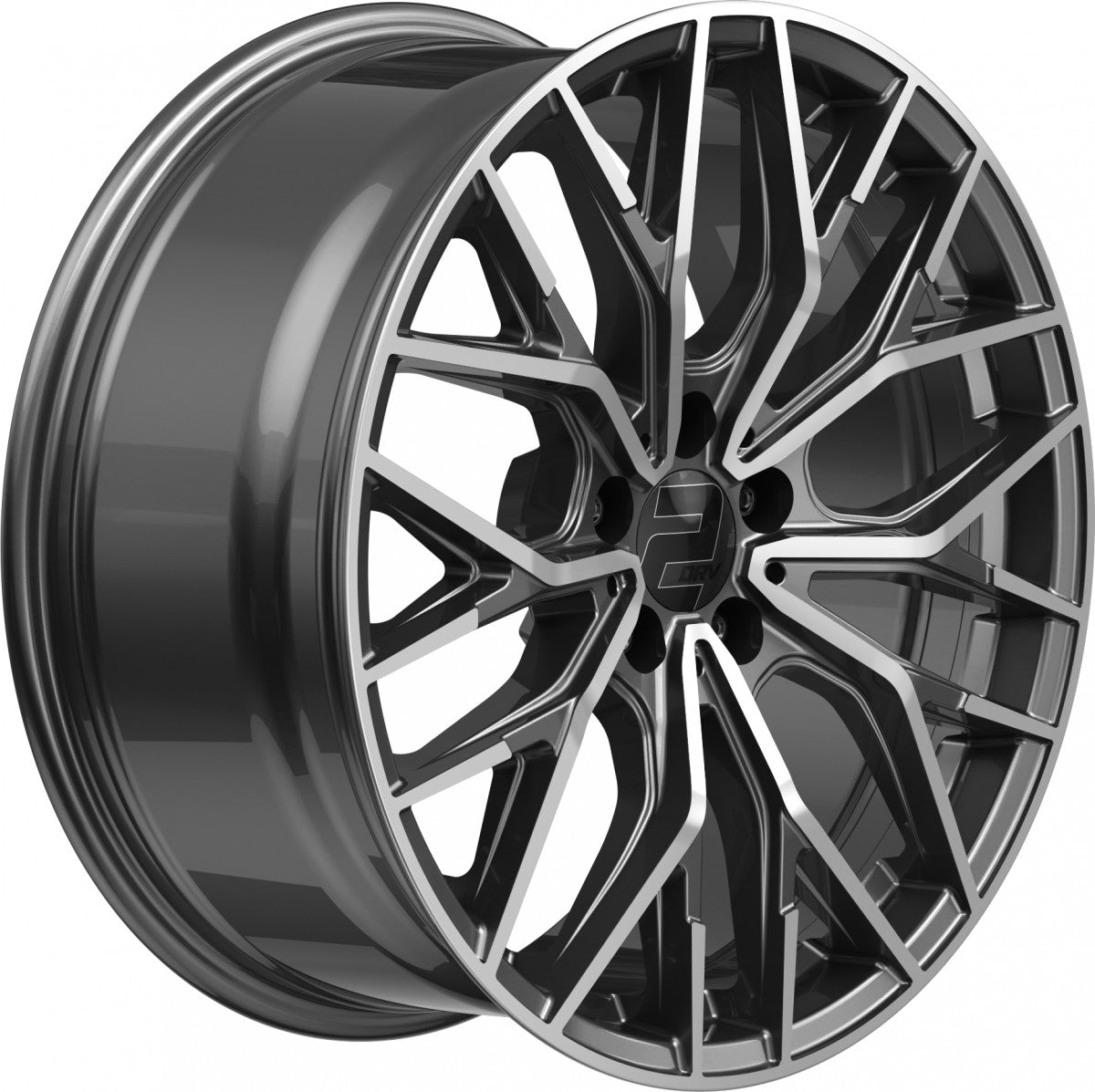 2DRV WH37 dark gunmetal poliert 8.5x19 ET26 - LK5/112 ML66.6