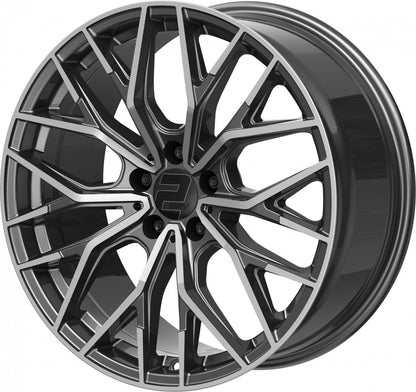 2DRV WH37 dark gunmetal poliert 8.5x19 ET48 - LK5/112 ML66.6
