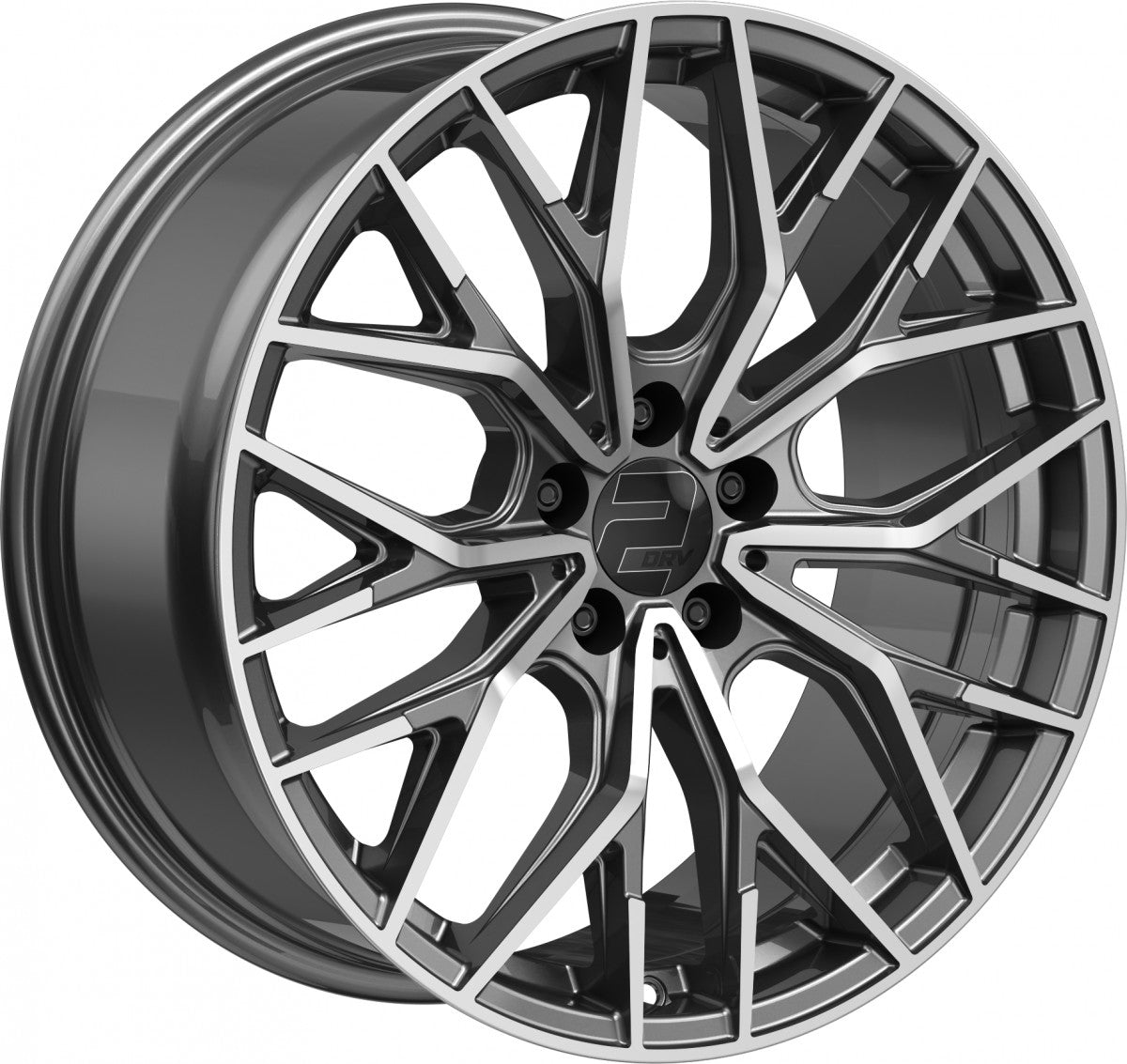 2DRV WH37 dark gunmetal poliert 8.5x20 ET25 - LK5/112 ML66.6
