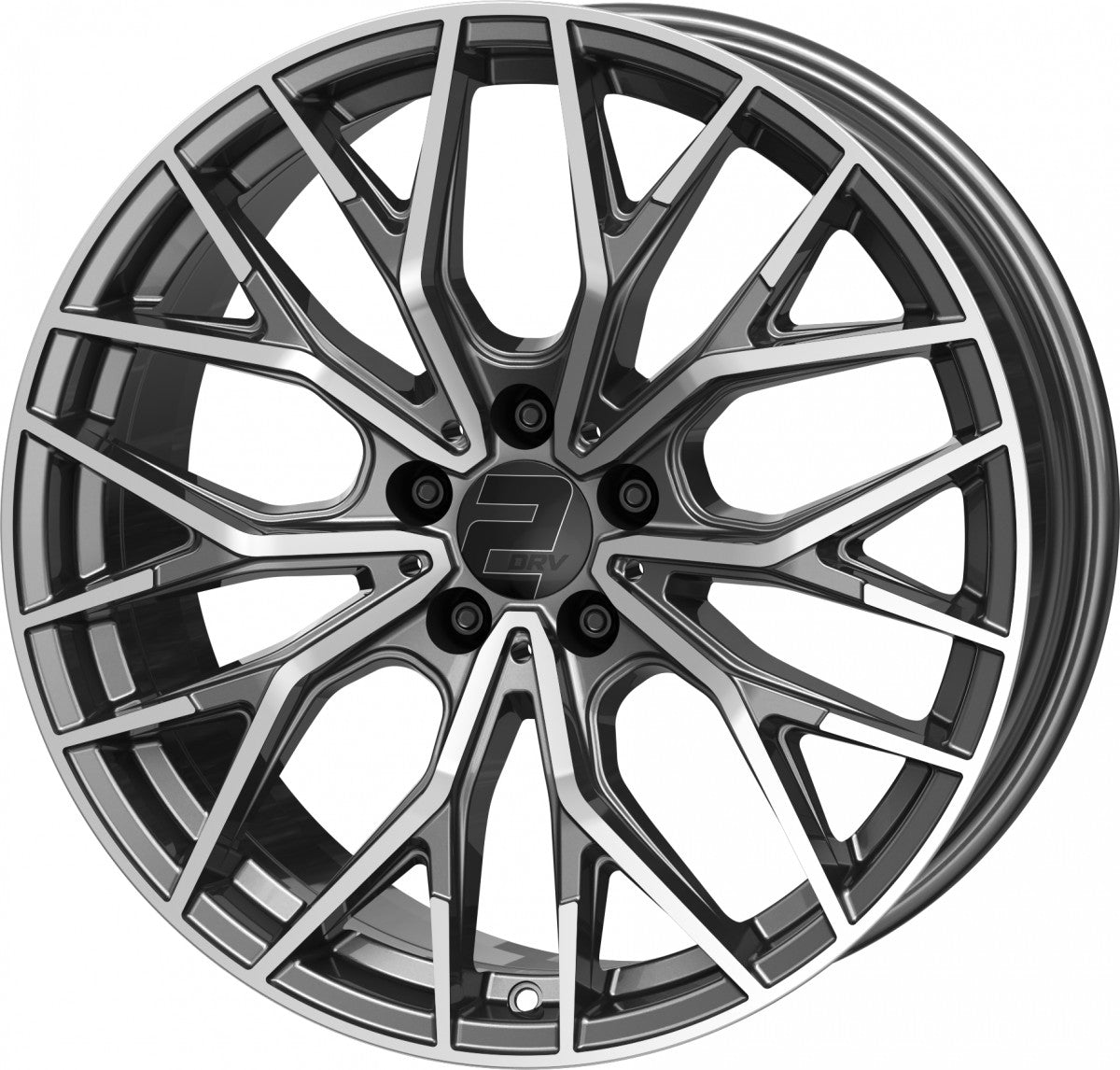 2DRV WH37 dark gunmetal poliert 8.5x20 ET25 - LK5/112 ML66.6