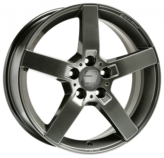 2DRV WH31 daytona grau lackiert 8x18 ET43 - LK5/120 ML72.6