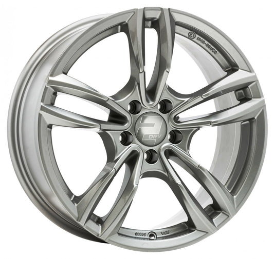 2DRV WH29 daytona grau lackiert 8.5x18 ET35 - LK5/120 ML72.6