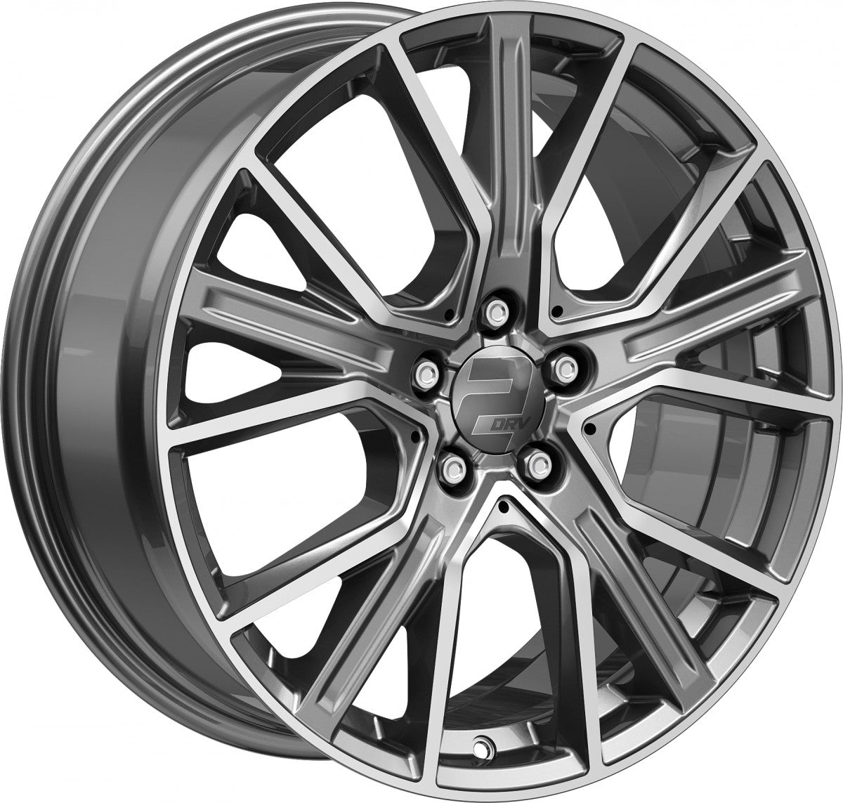2DRV WH34 daytona grau hochglanzpoliert 8x19 ET48 - LK5/112 ML66.6