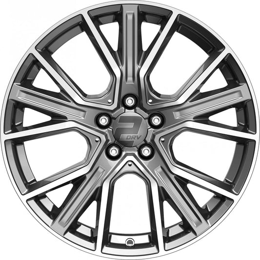 2DRV WH34 daytona grau hochglanzpoliert 9x21 ET30 - LK5/112 ML66.6