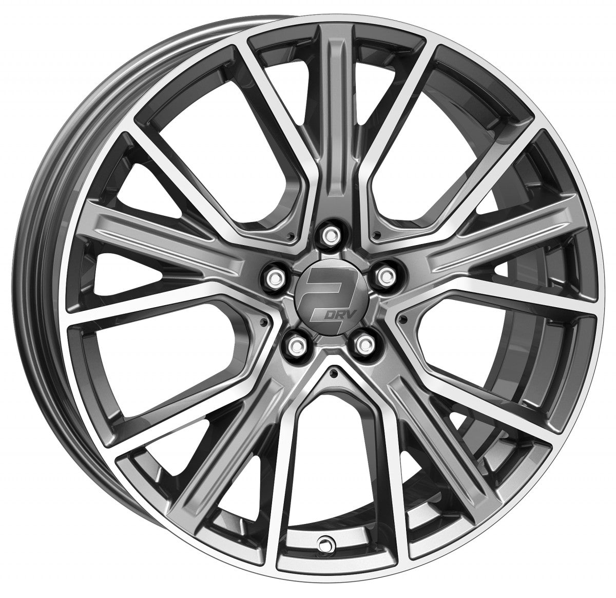 2DRV WH34 daytona grau hochglanzpoliert 8.5x19 ET45 - LK5/112 ML66.6