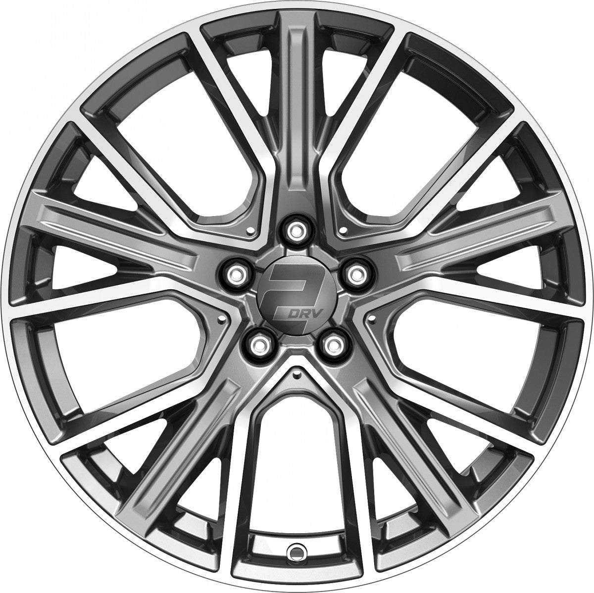 2DRV WH34 daytona grau hochglanzpoliert 8.5x19 ET45 - LK5/112 ML66.6