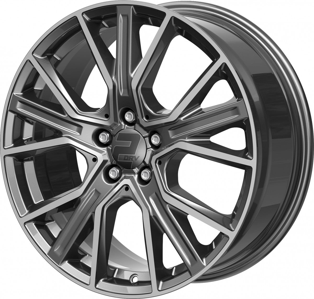 2DRV WH34 daytona grau hochglanzpoliert 8.5x19 ET45 - LK5/112 ML66.6