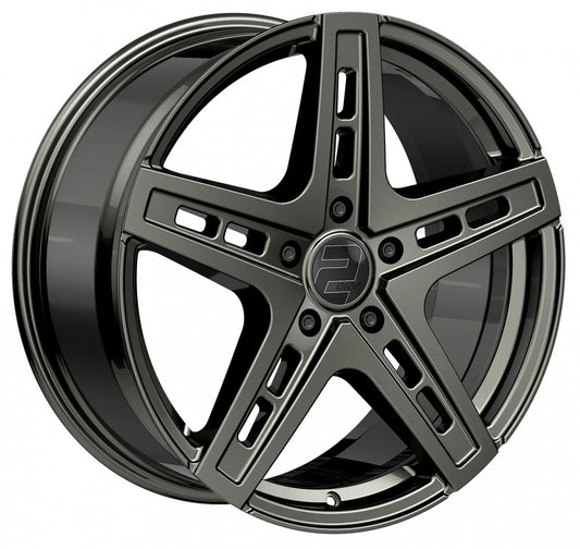 2DRV WH38 dark gunmetal lackiert 9.5x22 ET35 - LK5/130 ML84.1