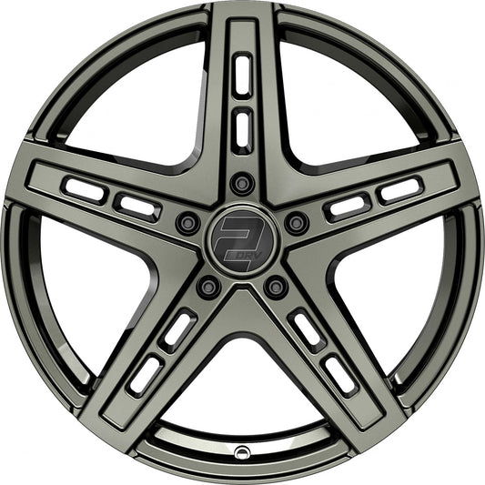 2DRV WH38 dark gunmetal lackiert 9.5x22 ET35 - LK5/130 ML84.1