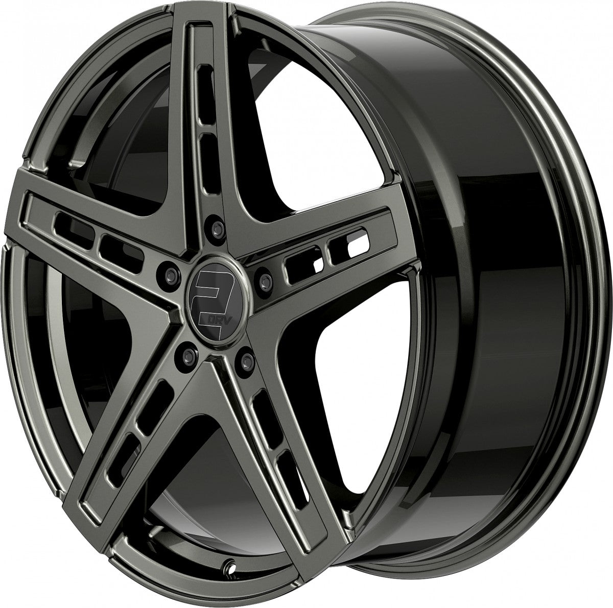 2DRV WH38 dark gunmetal lackiert 9.5x22 ET35 - LK5/130 ML84.1