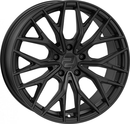 2DRV WH37 schwarz matt lackiert Alufelge 8.5x19 Zoll ET35 LK 5x120 ML72.6