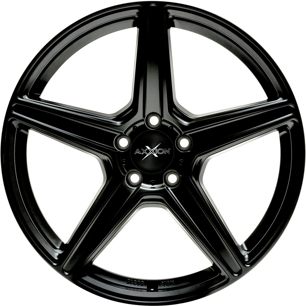 Axxion AX7 schwarz glänzend lackiert Alufelge 8.5x19 Zoll ET45 LK 5x112 ML72.6 – Bild 2