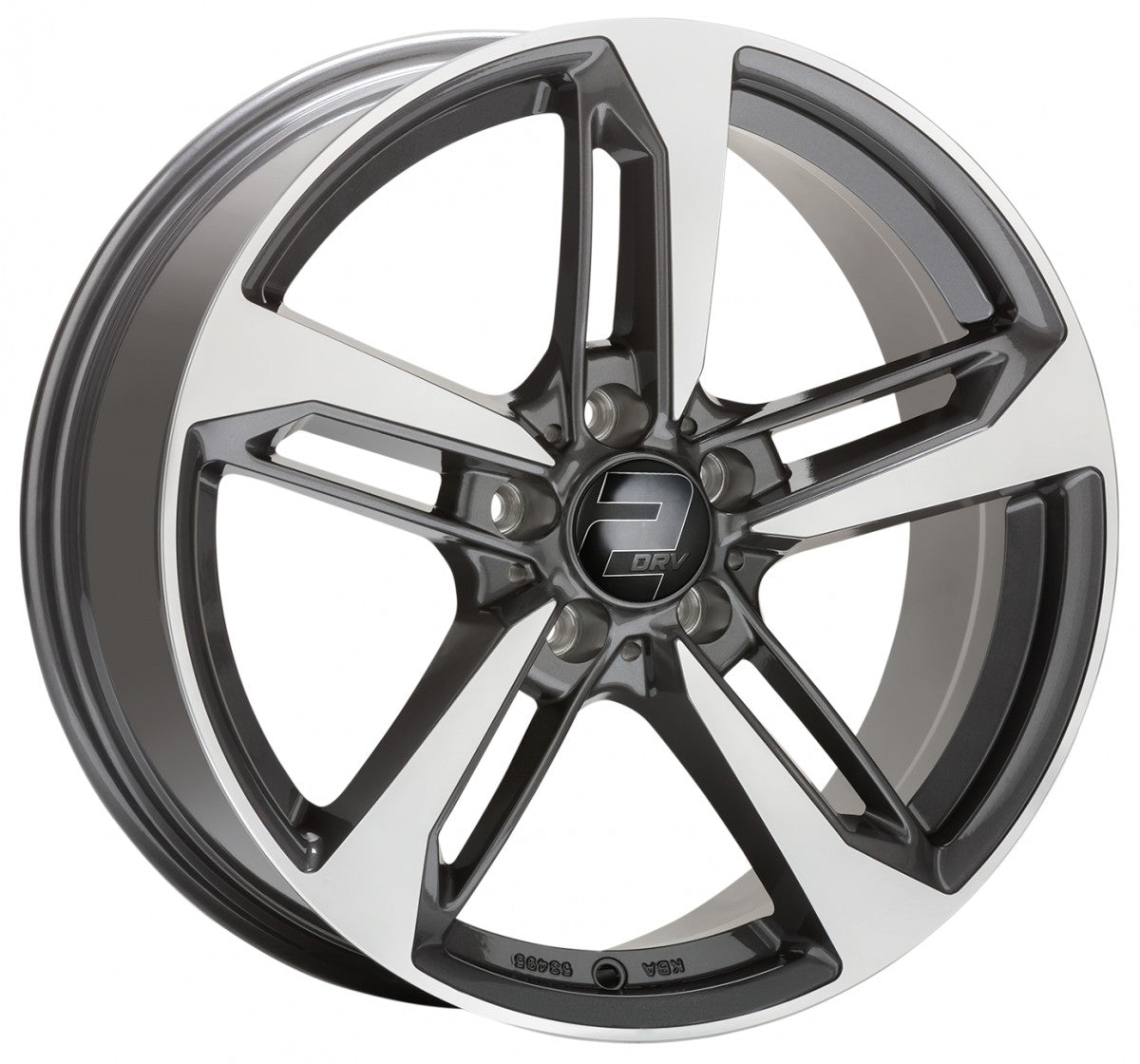 2DRV WH36 dark gunmetal hochglanzpoliert 8x18 ET40 - LK5/112 ML66.6