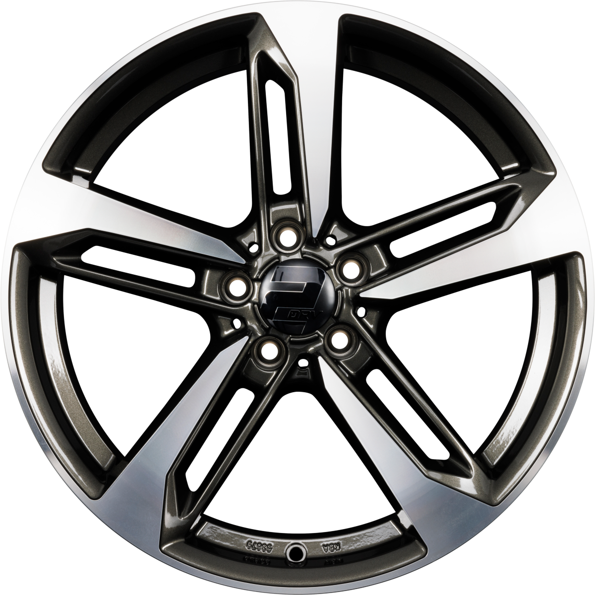 2DRV WH36 dark gunmetal hochglanzpoliert Alufelge 8x18 Zoll ET48 LK 5x112 ML66.6 – Bild 3