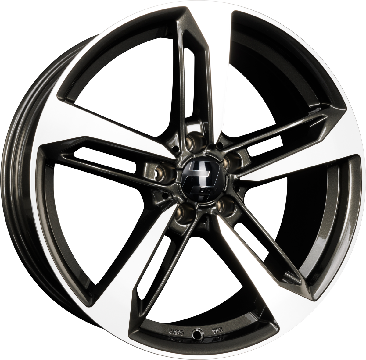 2DRV WH36 dark gunmetal hochglanzpoliert Alufelge 8x18 Zoll ET48 LK 5x112 ML66.6 – Bild 4