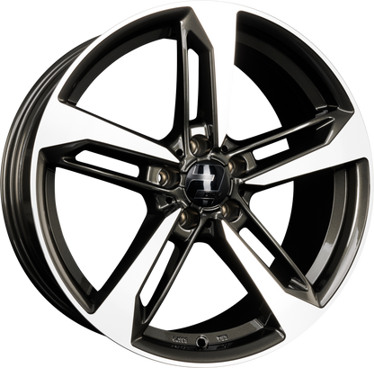 2DRV WH36 dark gunmetal hochglanzpoliert Alufelge 8x18 Zoll ET48 LK 5x112 ML66.6 – Bild 4