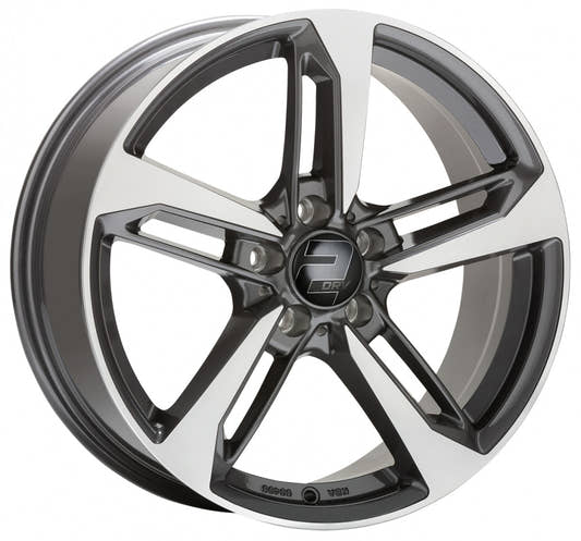 2DRV WH36 dark gunmetal hochglanzpoliert Alufelge 8.5x19 Zoll ET48 LK 5x112 ML66.6