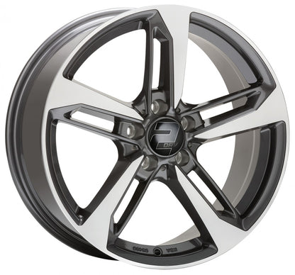 2DRV WH36 dark gunmetal hochglanzpoliert 8.5x19 ET48 - LK5/112 ML66.6