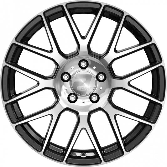 2DRV WH26 schwarz hochglanzpoliert Alufelge 8x18 Zoll ET38 LK 4x108 ML72.6 – Bild 2