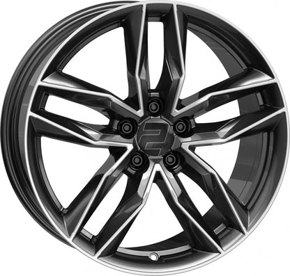 2DRV WH40 dark gunmetal hochglanzpoliert 8x18 ET40 - LK5/112 ML57.1
