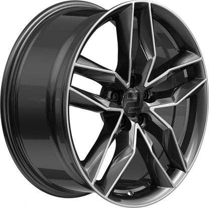 2DRV WH40 dark gunmetal hochglanzpoliert 8x18 ET40 - LK5/112 ML57.1