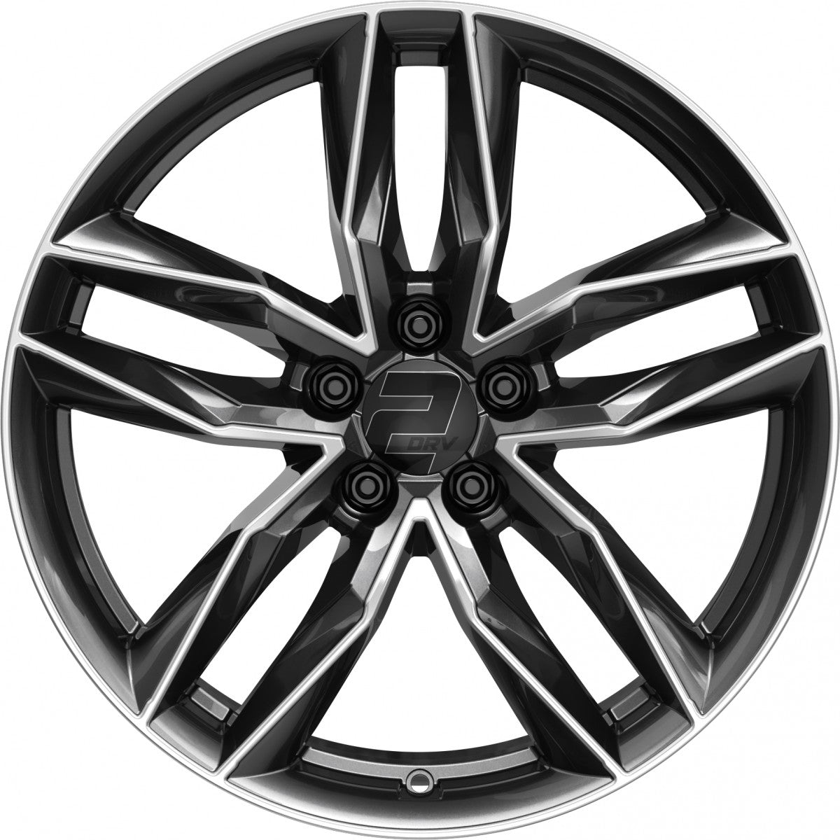 2DRV WH40 dark gunmetal hochglanzpoliert 8.5x19 ET45 - LK5/108 ML63.4