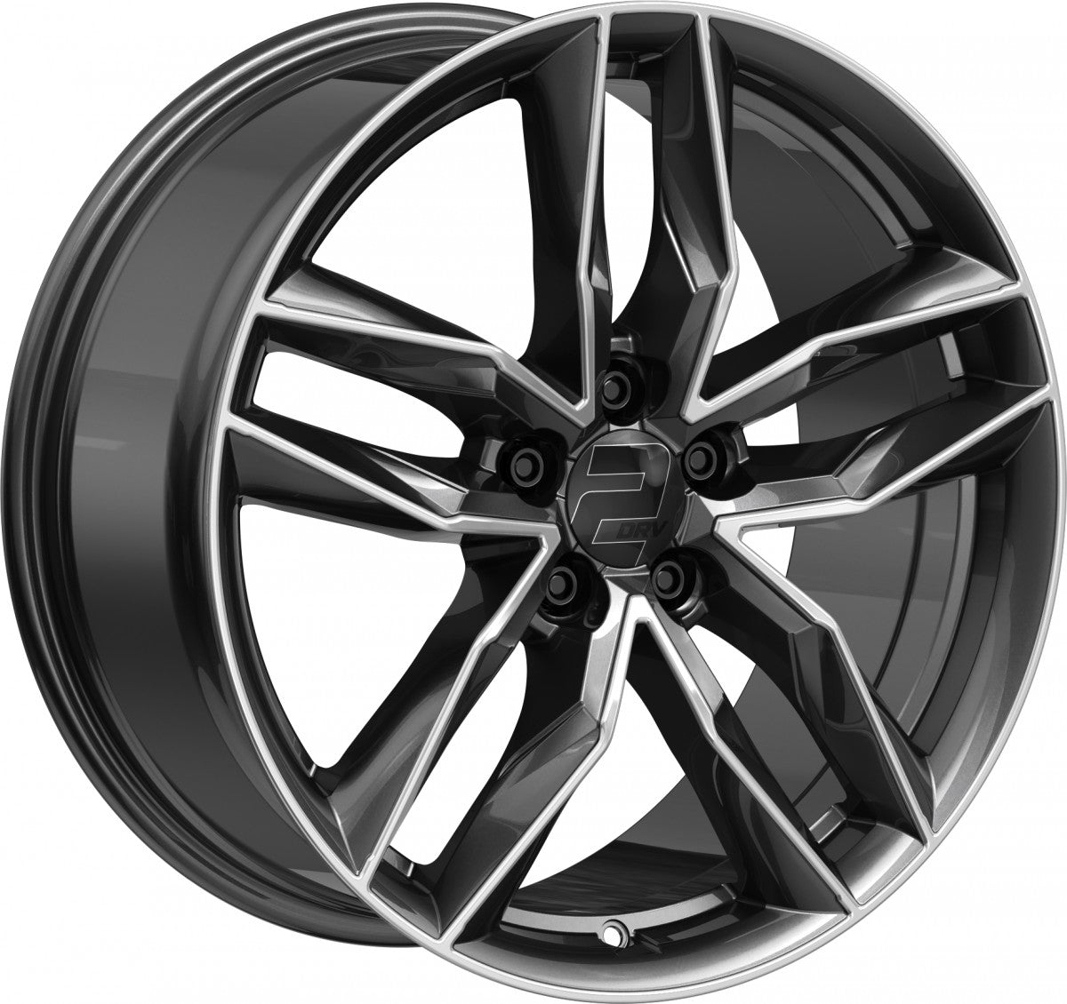 2DRV WH40 dark gunmetal hochglanzpoliert 8.5x19 ET45 - LK5/108 ML63.4