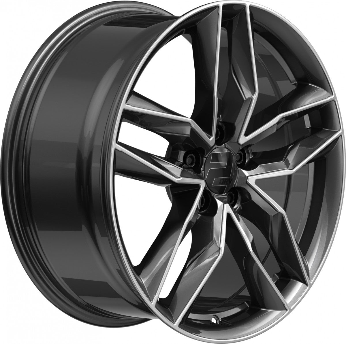2DRV WH40 dark gunmetal hochglanzpoliert 8.5x19 ET45 - LK5/108 ML63.4