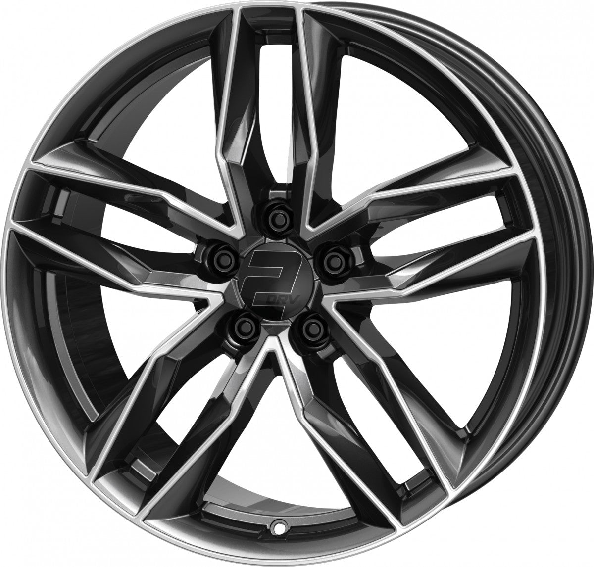 2DRV WH40 dark gunmetal hochglanzpoliert 8.5x19 ET45 - LK5/108 ML63.4