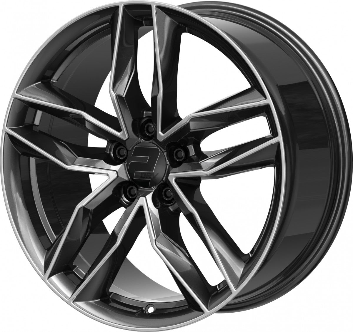 2DRV WH40 dark gunmetal hochglanzpoliert 8.5x19 ET45 - LK5/108 ML63.4