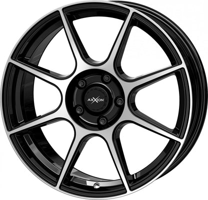 Axxion X2 schwarz hochglanzpoliert Alufelge 6.5x16 Zoll ET25 LK 4x108 ML72.6 – Bild 7