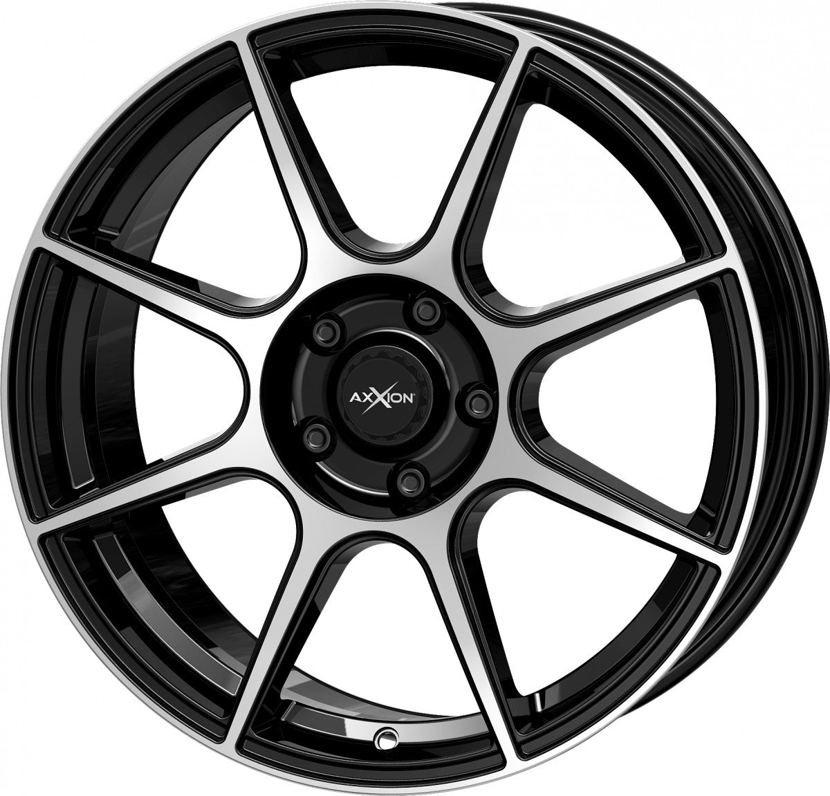 Axxion X2 schwarz hochglanzpoliert Alufelge 6.5x16 Zoll ET42 LK 5x114.3 ML72.6 – Bild 7