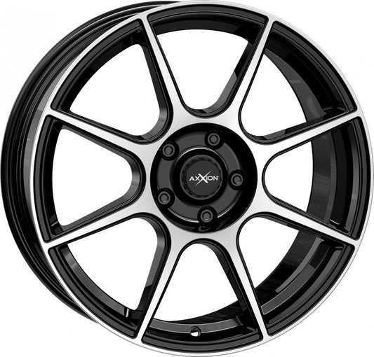 Axxion X2 schwarz hochglanzpoliert 7.5x18 ET37 - LK5/100 ML63.4